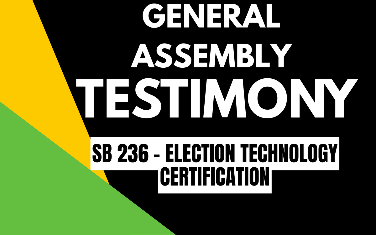 SB 236: Election Technology Certification